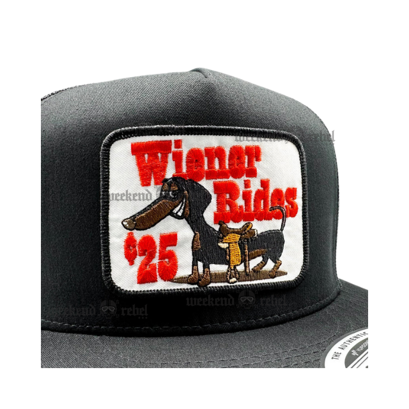 Wiener Rides 25 Cents Funny Patch Trucker Hat