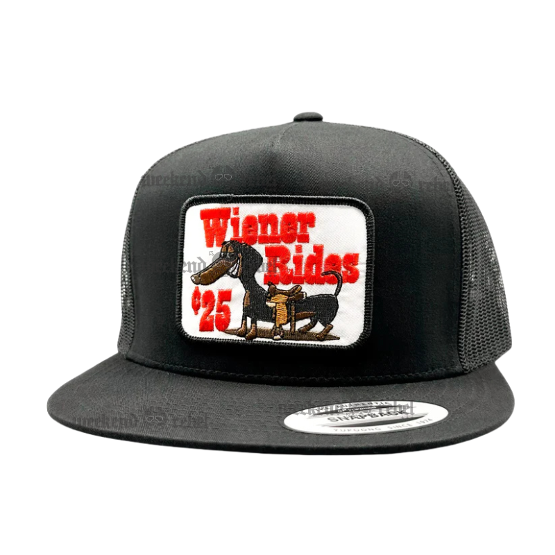 Wiener Rides 25 Cents Funny Patch Trucker Hat