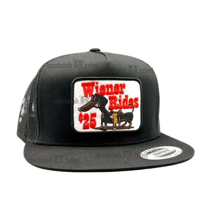 Wiener Rides 25 Cents Funny Patch Trucker Hat