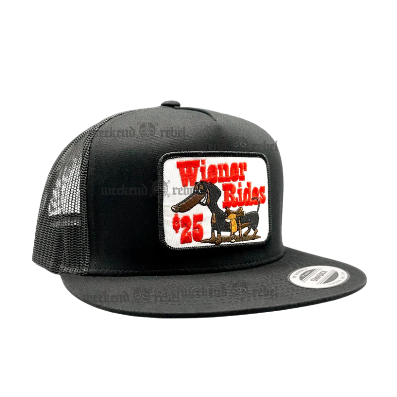 Wiener Rides 25 Cents Funny Patch Trucker Hat